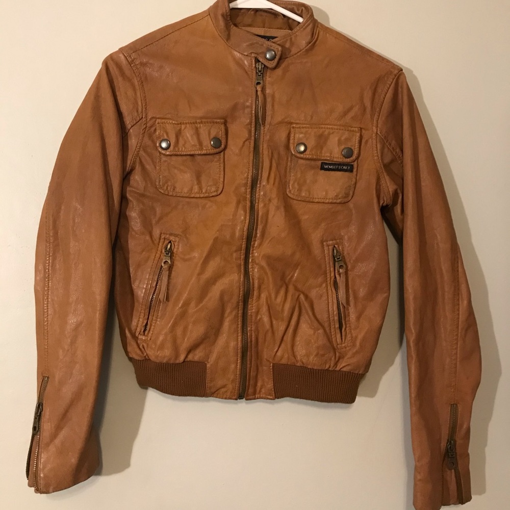 Members Only leather jacket